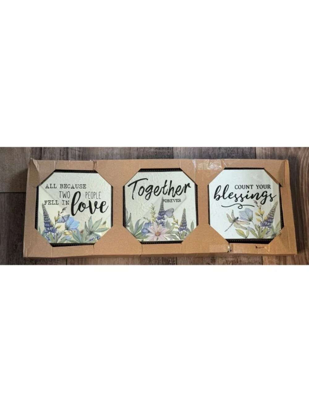 Variety Wholesale Set of 3 Framed Inspirational Mirror Wall Art Set
